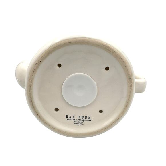 Rae Dunn GROW White Ceramic Teapot Birdhouse NEW House Decor Collectible - Picture 5 of 5